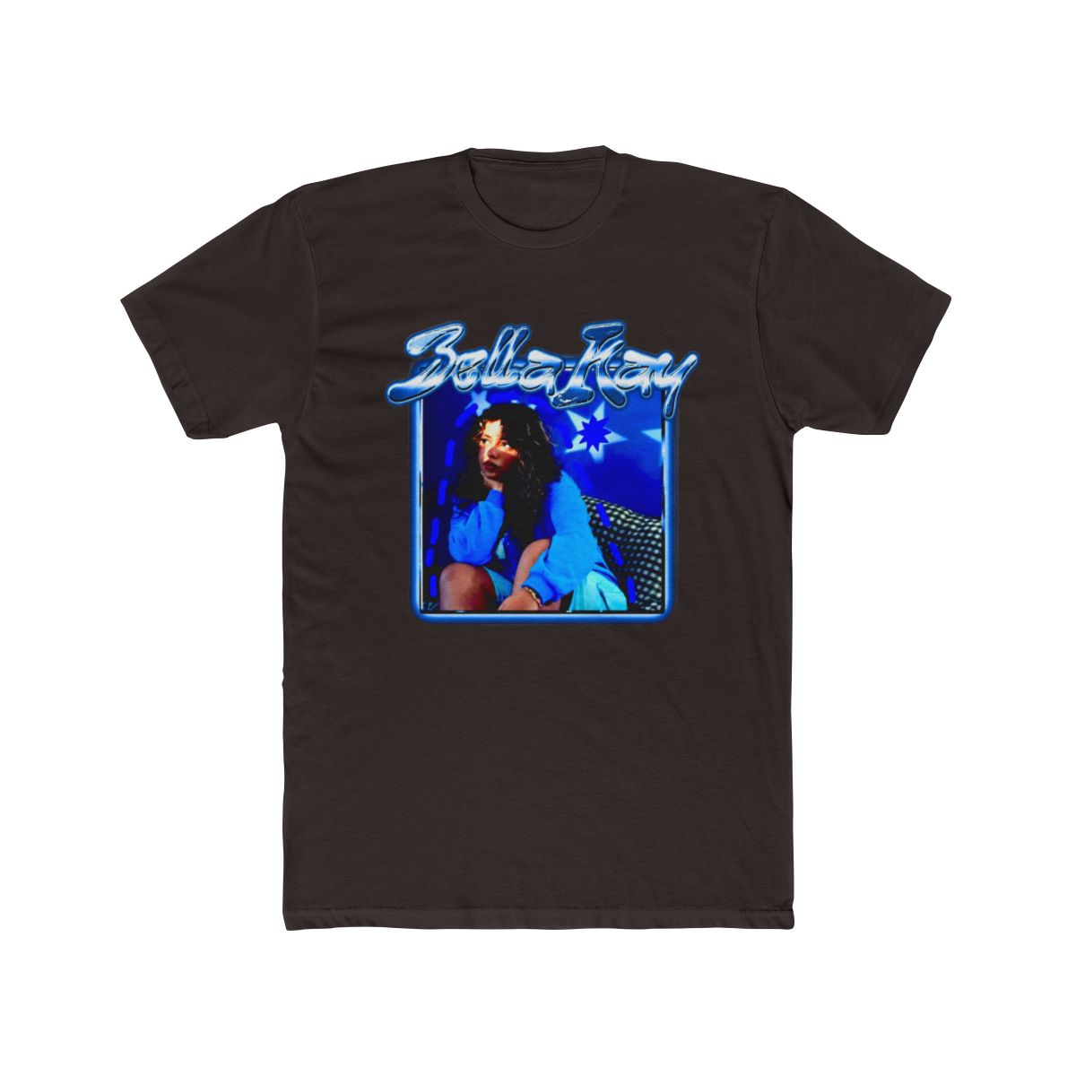 Blue Vintage Style Pop Singer - Bella Kay T Shirt - alternate angle 2, merchandise