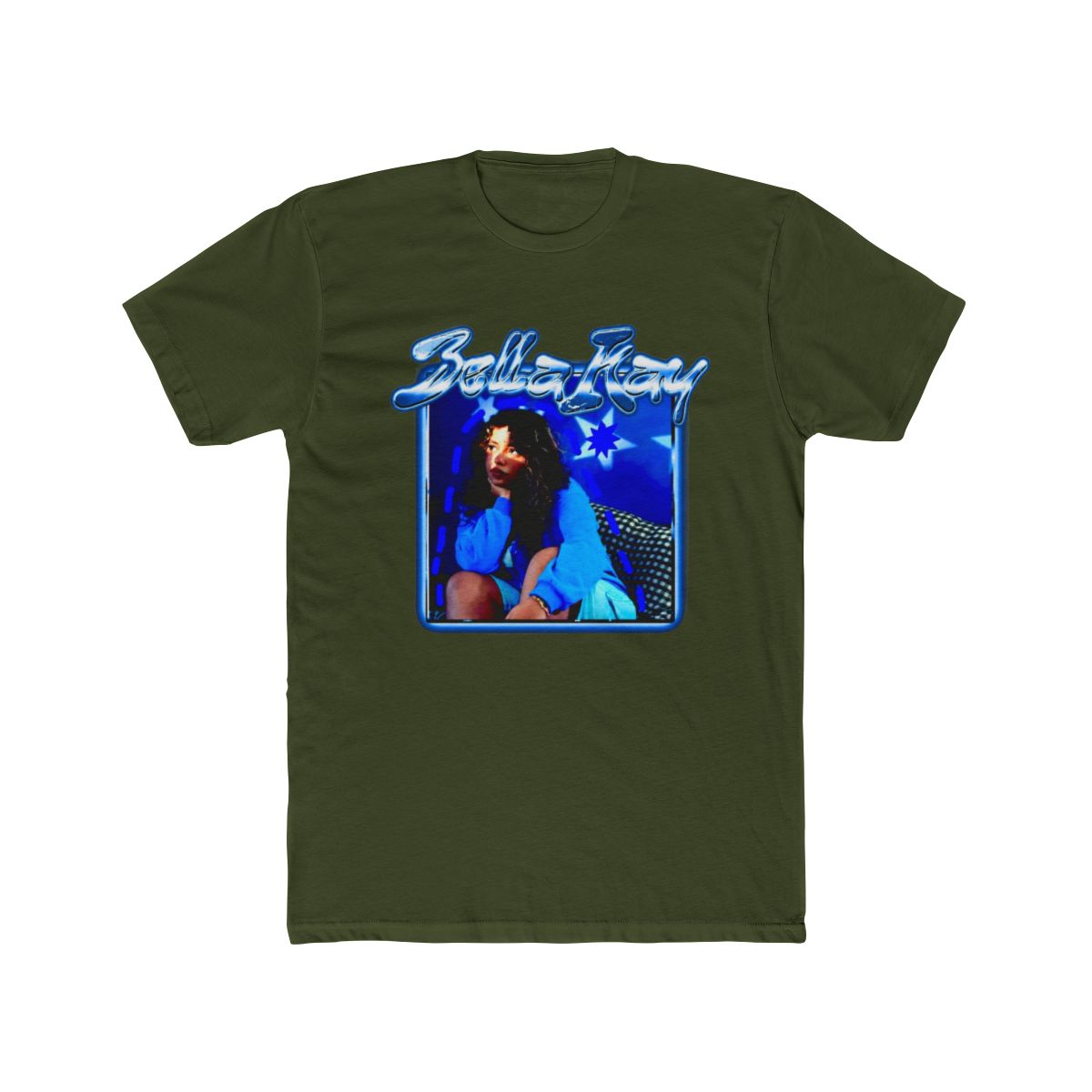 Blue Vintage Style Pop Singer - Bella Kay T Shirt - alternate angle 4, merchandise