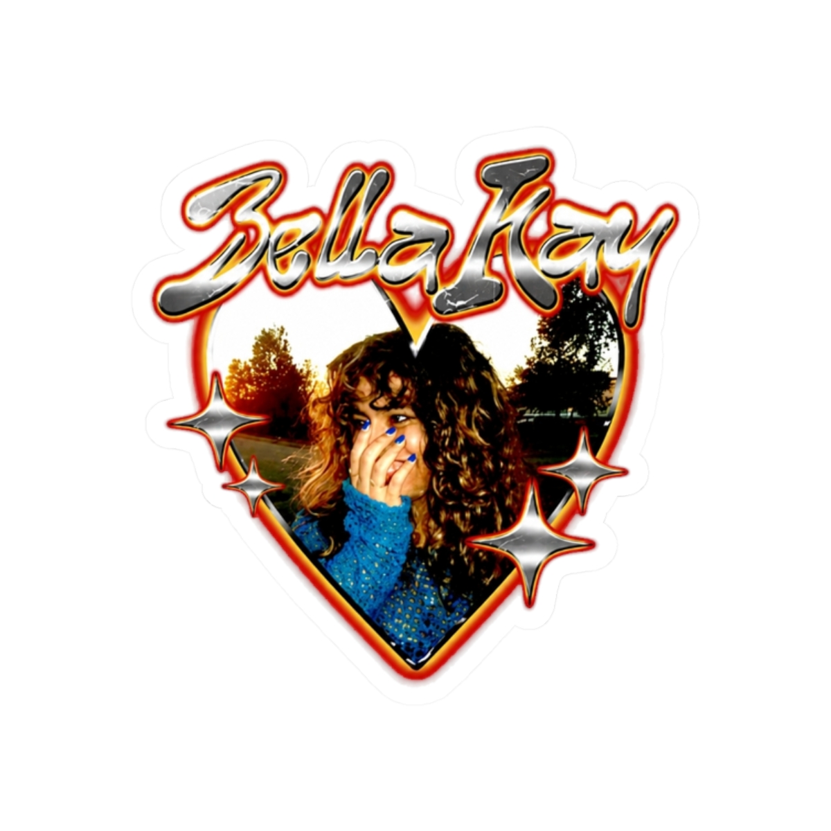 Frame Love Electropop Singer - Bella Kay Sticker - alternate angle 3, merchandise
