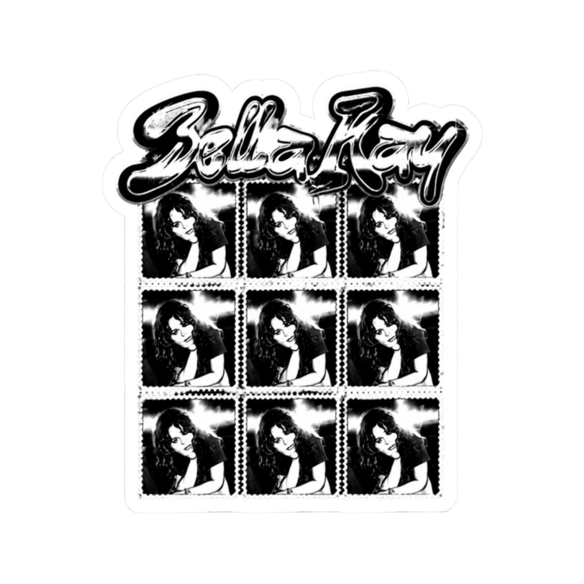 Line Art Style Dance Pop Singer - Bella Kay Sticker - alternate angle 3, merchandise