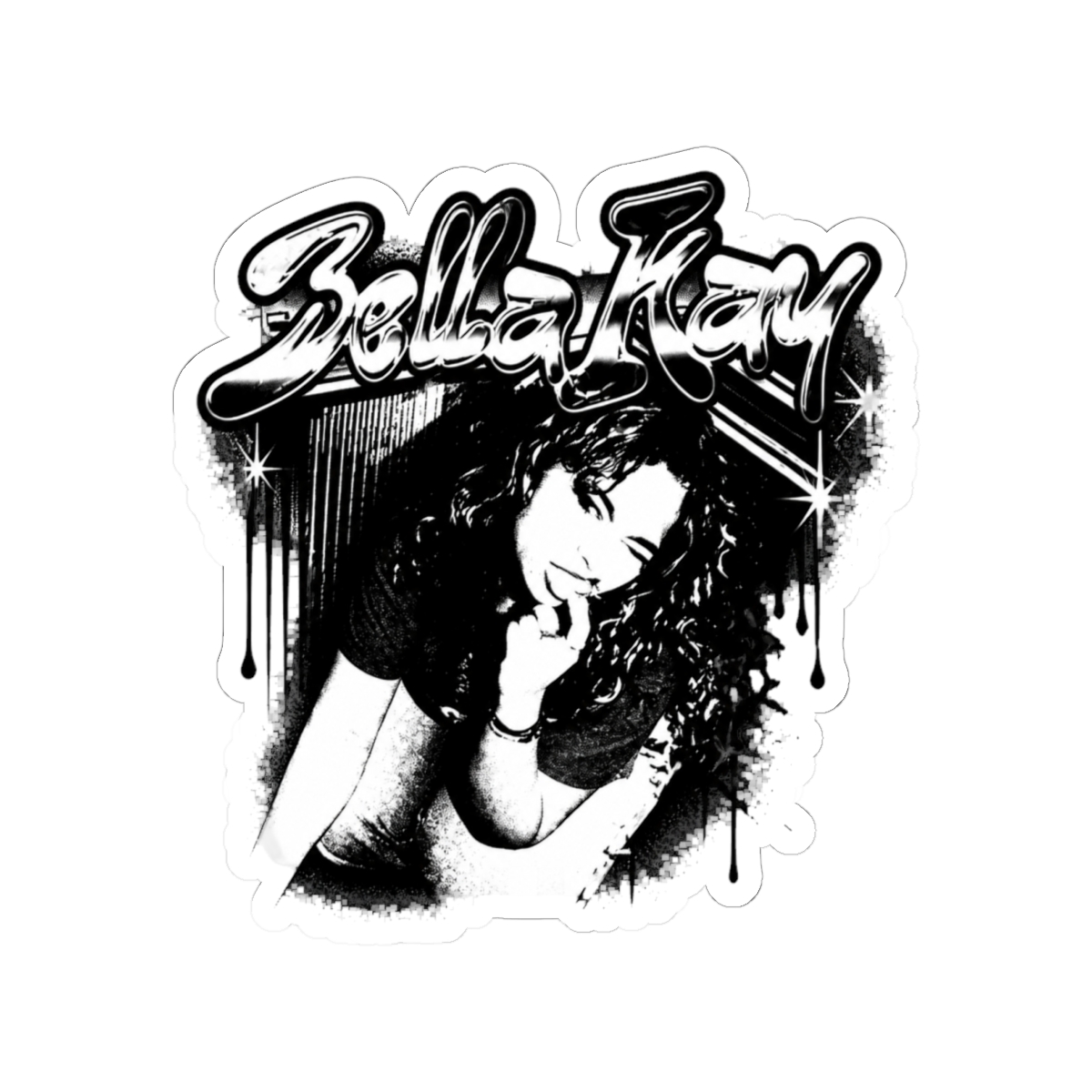 Silhouette Adult Contemporary Singer - Bella Kay Sticker